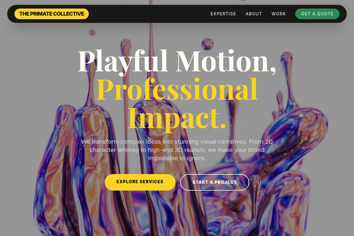 Premium Animation Studio Website Design